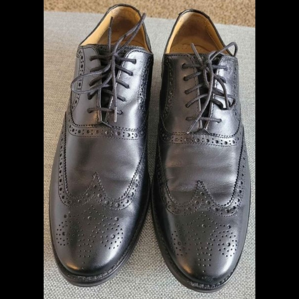 Cole Haan Black Cambridge Wingtip Oxford Grand OS British Size 11 Dress C12915